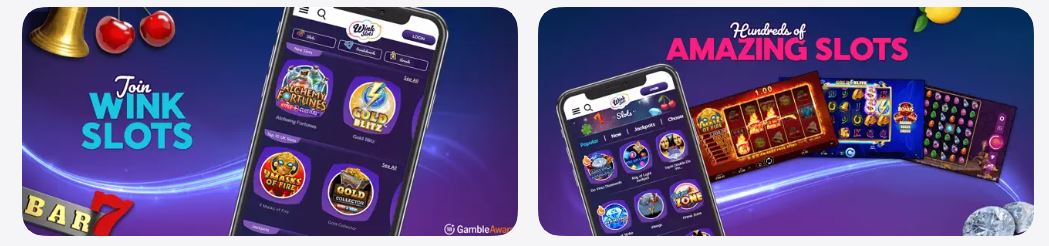 Joacă sloturi pe aplicația mobilă Wink Slots